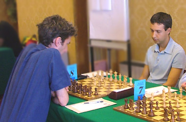  Alberto Bedin contro il Mestro Sergio Ventura; patta!