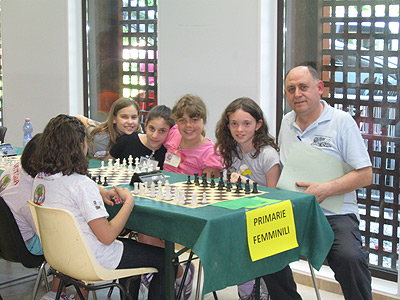 La squadra della scuola Pertile con l'istruttore Aldo Danese
