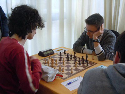 La partita decisiva dell'ultimo turno fra Bruno Della Sala e Federico Boscolo