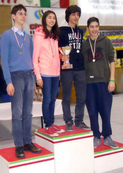 La squadra del liceo Lioy, prima classificata nel torneo allievi