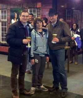 I premiati del torneo Open: da sinistra a destra: Enrico Timothy Testa (1°), Giacomo Caoduro (3°) e Giorgio Pieropan (2°)