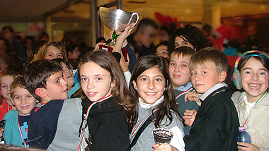 La scuola Pertile di Vicenza, vincitrice della coppa scuole per i tornei A