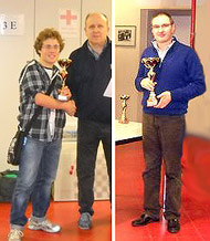 Federico Scarsella, primo degli esordienti; Enrico Timothy Testa, vincitore del torneo Open