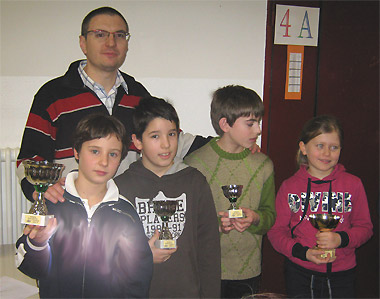  Lorenzo Scarsella, 1°; Riccardo Carraro, 2°; Sebastien Callegari, 3°; Camilla Consolaro, 1^ bambina