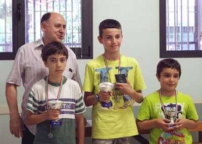 I premiati delle categorie Servalo e Lince: Lisa Carino (1^), Vittorio Casalini (2°) e Francesco Ielo (3°)