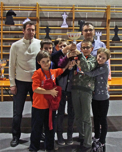 I ragazzi dell'Istituto Farina di Vicenza che hanno vinto il torneo maschile-misto delle primarie