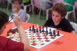 Mario Rigo nella partita (finita patta) con A. Simonetto