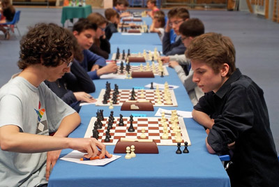 Tommaso Bergamasco impegnato con il Bianco contro Fulvio Zamengo