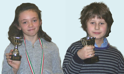 Alessia Dalla Via (1^ bambina) e Francesco Stopazzolo (3°)