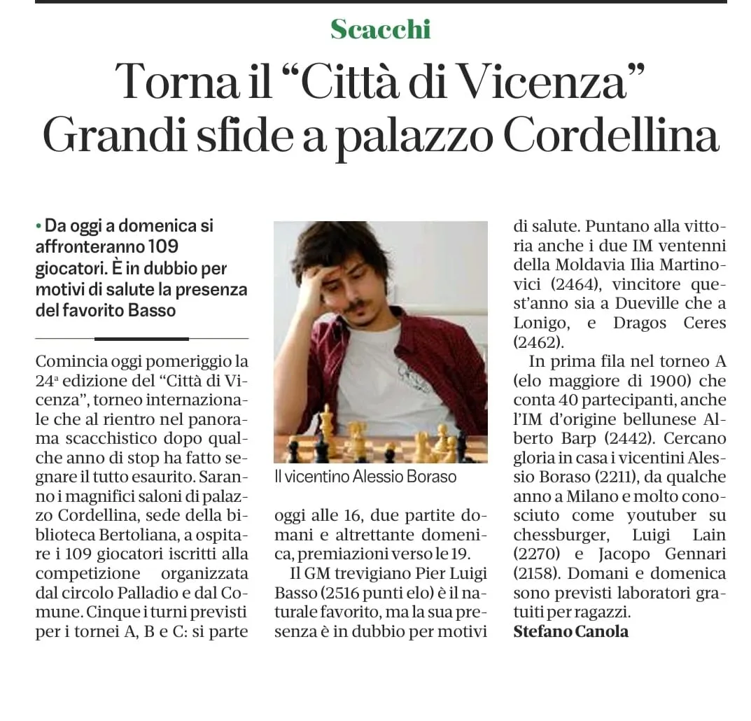 Articolo di giornale sul Circolo
