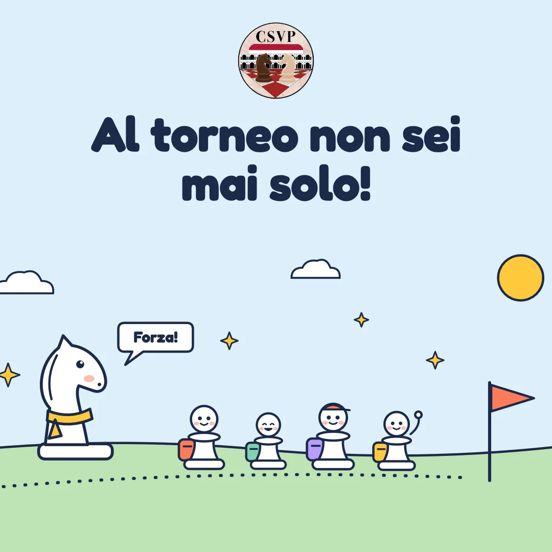 Al torneo non sei mai solo! Un cavallo incoraggia quattro pedoni