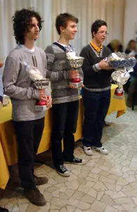  Bruno Della Sala, 3°, con Federico Boscolo, 1° e Bruno Zamengo, 2°