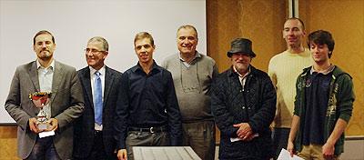 I premiati del torneo B; da sinistra a destra
