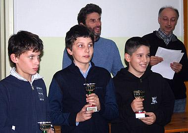 Riccardo Carraro (a destra), vincitore del torneo A