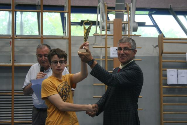 Mattia Alla premiazione Del Campionato Regionale