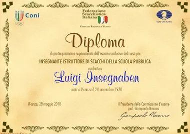 Il diploma del corso