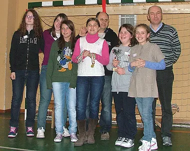 La squadra femminile della Scuola Manzoni di Creazzo