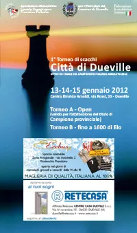 Il 13-14-15 gennaio 2012 si terrà il primo torneo Città di Dueville