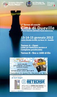 Il 13-14-15 gennaio 2012 si terrà il primo torneo Città di Dueville